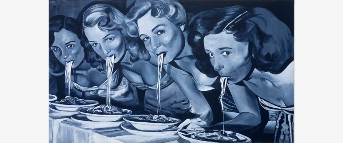Issue 11 — Appetite. Nudeltisch (Spaghetti painting) by Giulia Andreani.