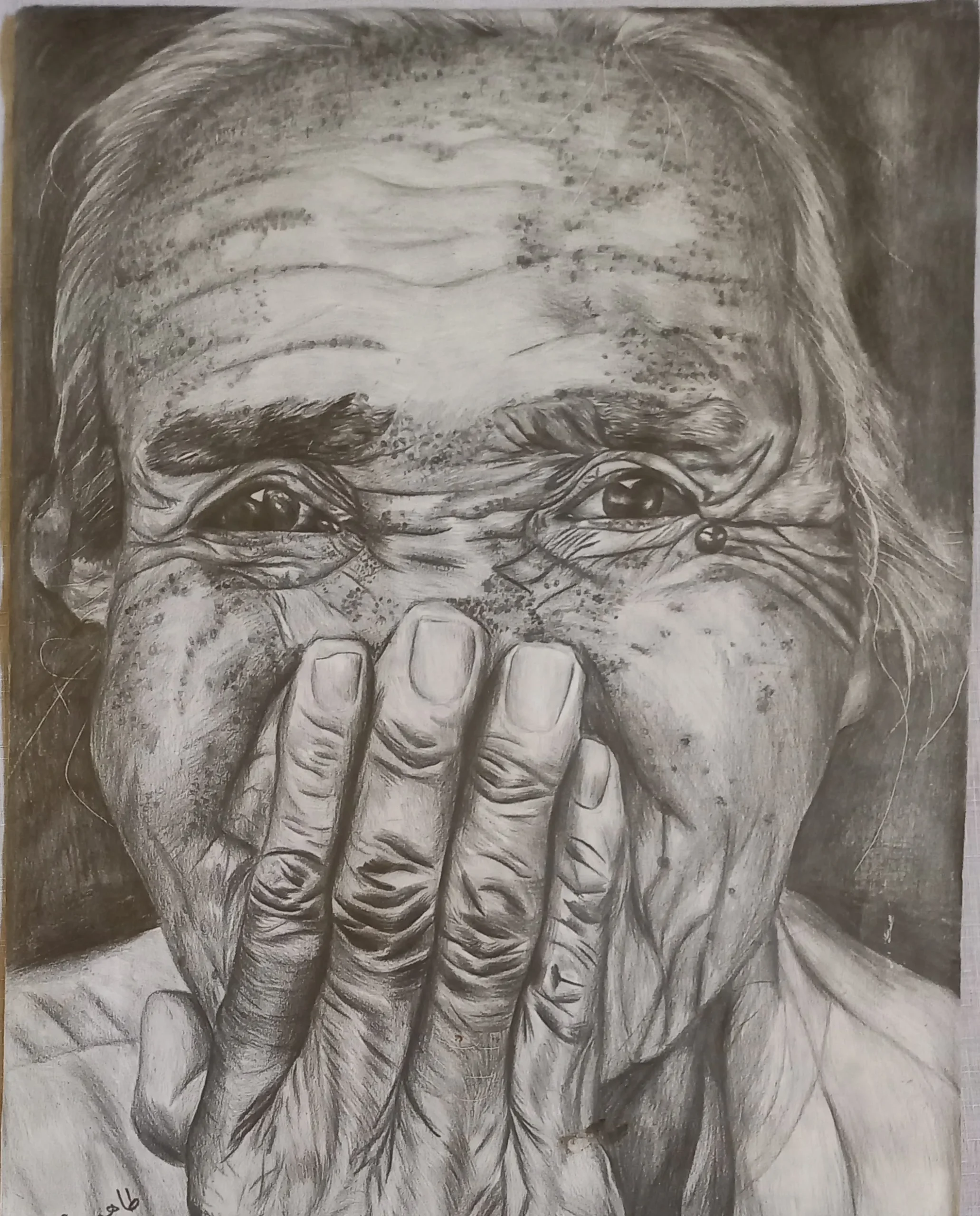 The Silent Voice — pencil drawing by Tahera Fasehi