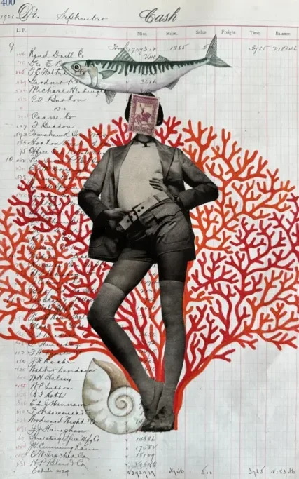 Issue 12 — Gender & its Discontents. Here I Am, collage by Bakula Nayak.