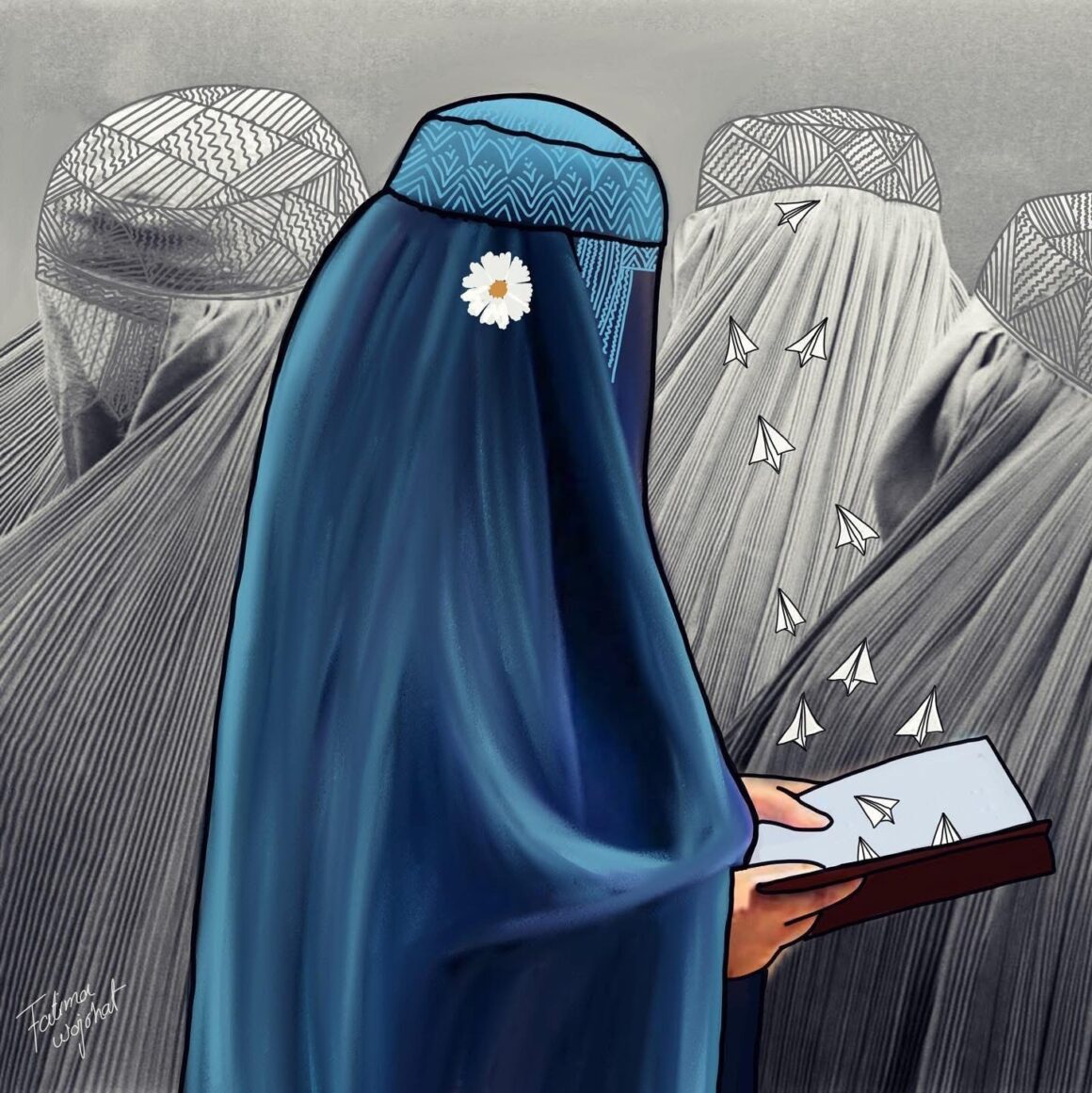 The Dreamer — cartoon by Fatima Wojhat