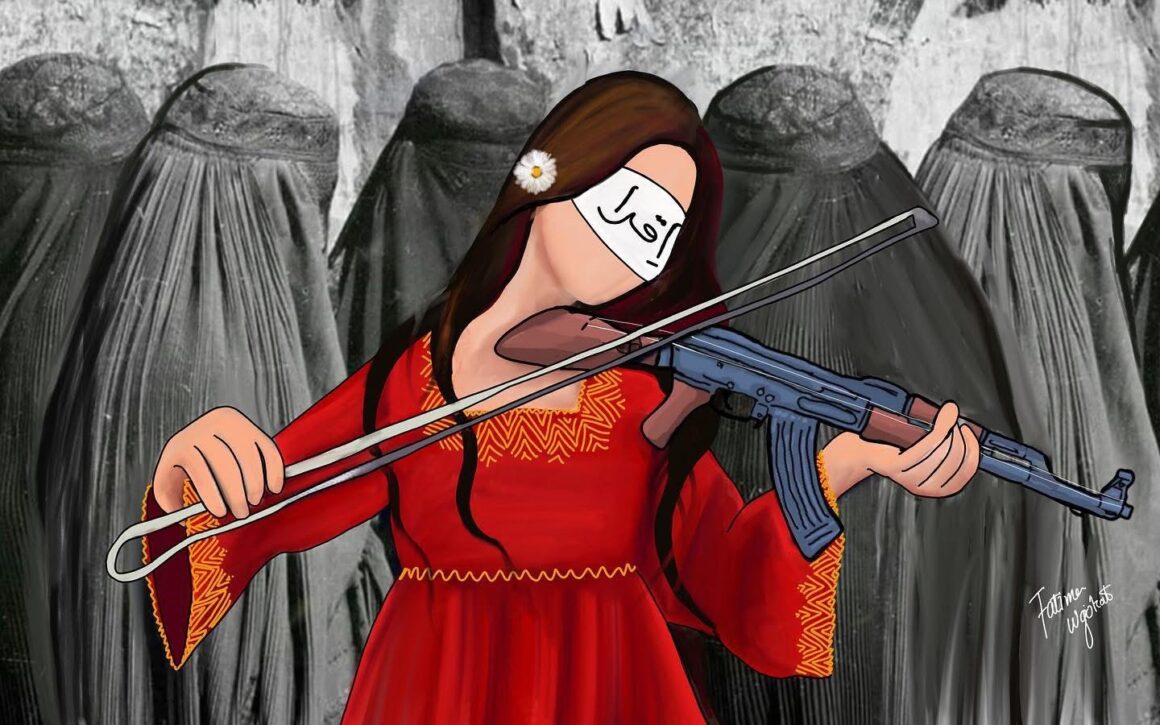 Playing Weapon — cartoon by Fatima Wojhat